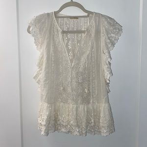 Ulla Johnson Lace/Eyelet Sleeveless Top